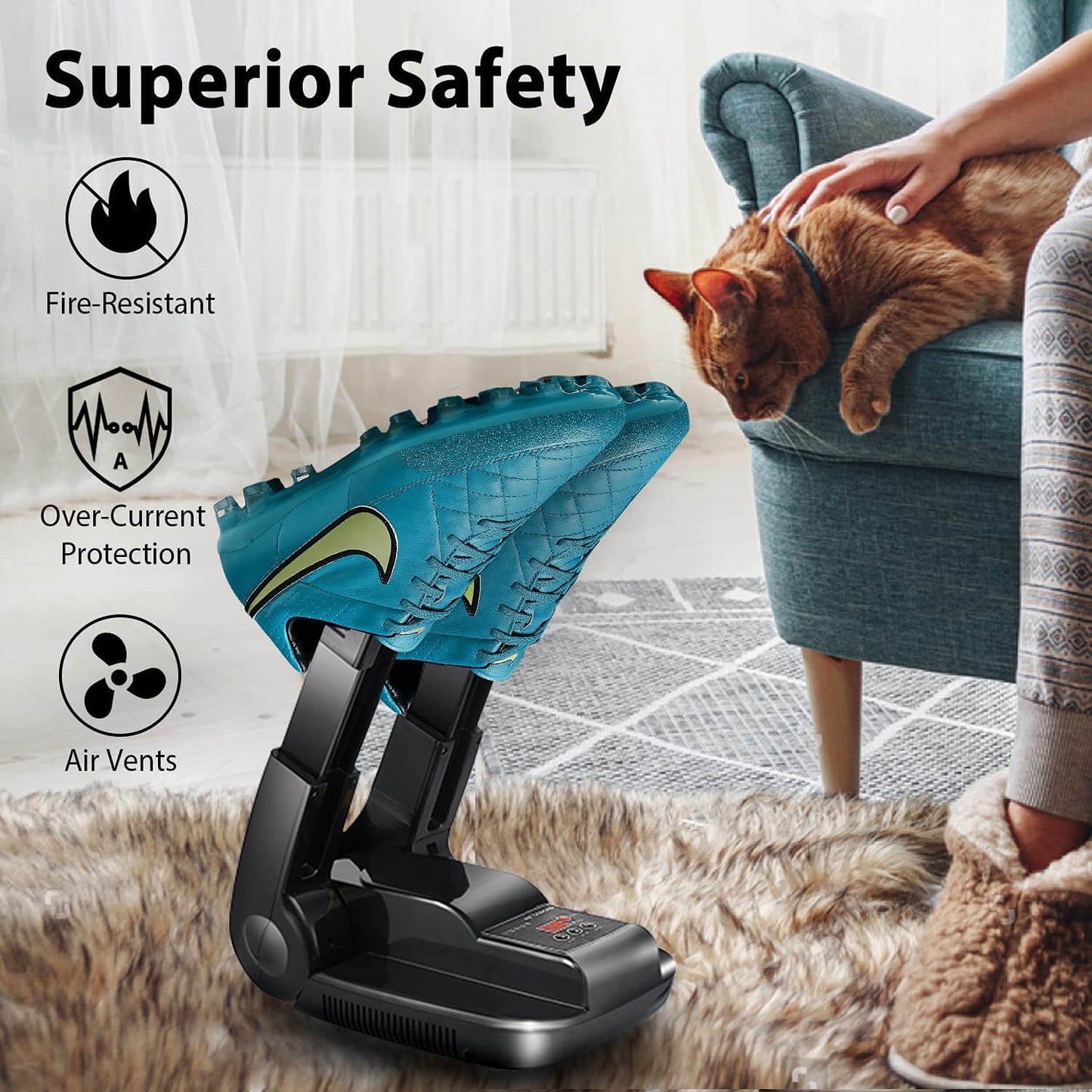 Fast Drying Portable Electric Shoe Dryer - Odor-Free Shoes