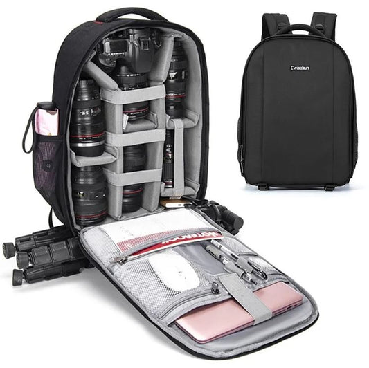 Multifunction DSLR Camera Backpack - Waterproof, Anti-Theft, Laptop Compartment