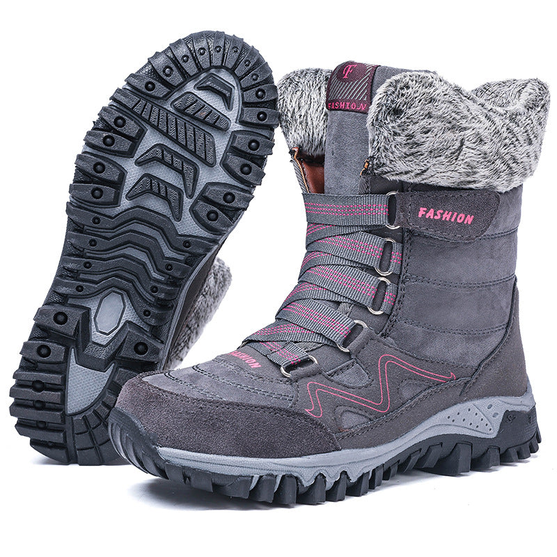 Super Warm Waterproof Snow Boots for Women – Insulated Winter Work & Casual Shoes with Plush Fur Lining