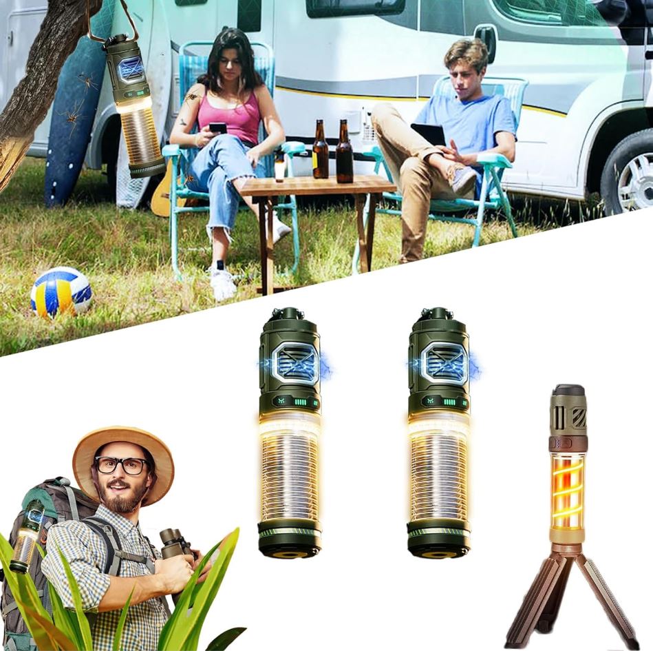 Portable Mosquito Repellent Lamp - UV Light, Rechargeable, Outdoor Safe