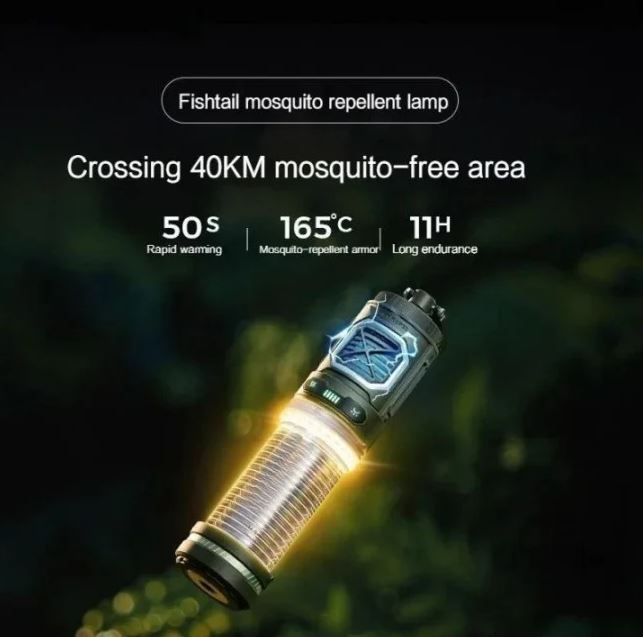 Portable Mosquito Repellent Lamp - UV Light, Rechargeable, Outdoor Safe