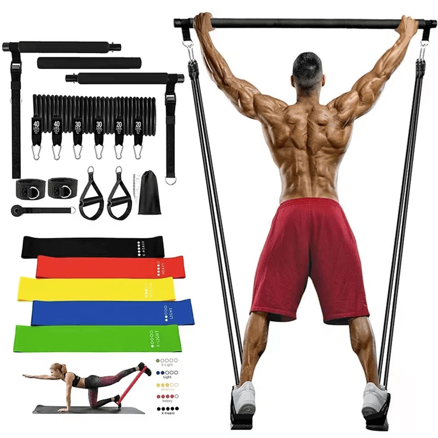 Resistance Training Set – Full Body Workout Bands Kit
