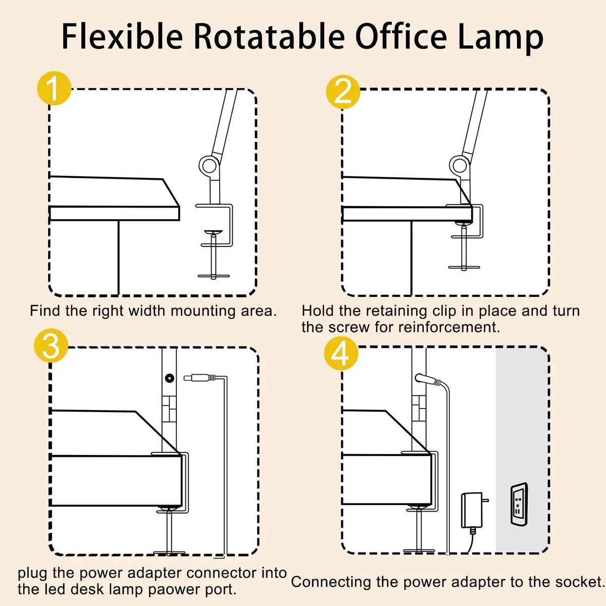 Clamp LED Desk Lamp