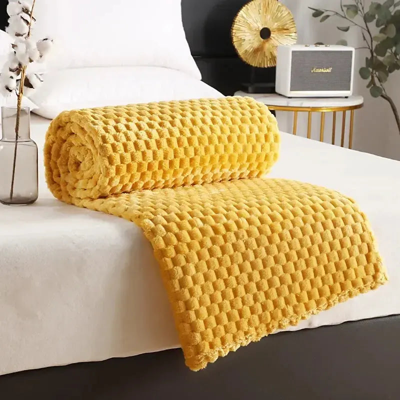 3D Clouds Jacquard Flannel Blanket