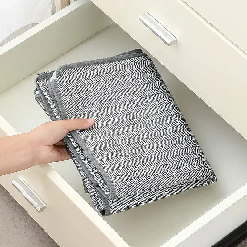 Foldable Quilt Wardrobe Clothes Storage Bag – 2 Pieces