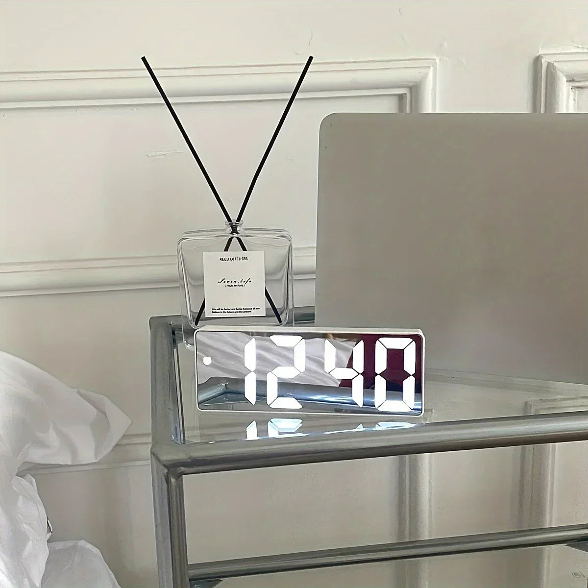 Minimalist Mirror Alarm Clock