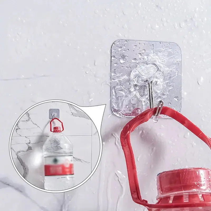 Adhesive Wall Hooks – 10 Pieces