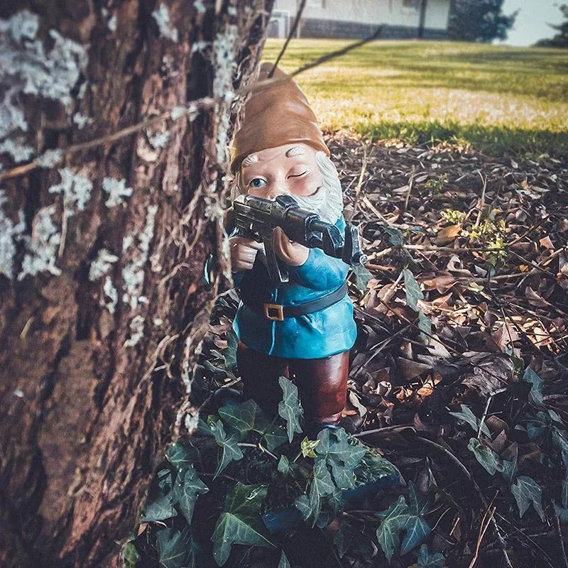 Garden Gnome Warriors – Funny Outdoor Yard Statues