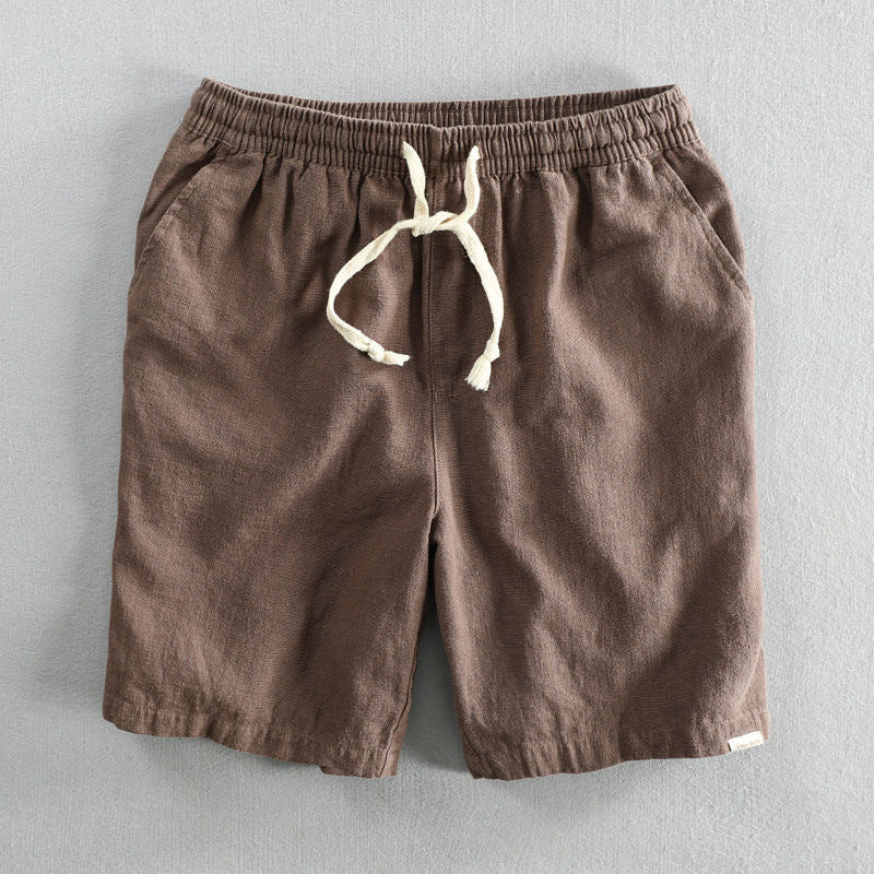 Men’s Casual Cotton Shorts – Loose Fit with Pockets