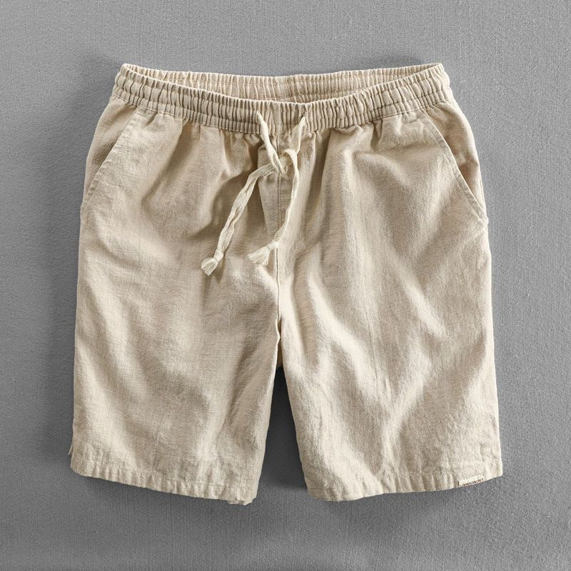 Men’s Casual Cotton Shorts – Loose Fit with Pockets