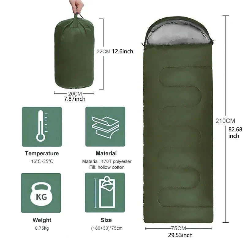 Outdoor Sleeping Bag 4-Season Waterproof Ultralight