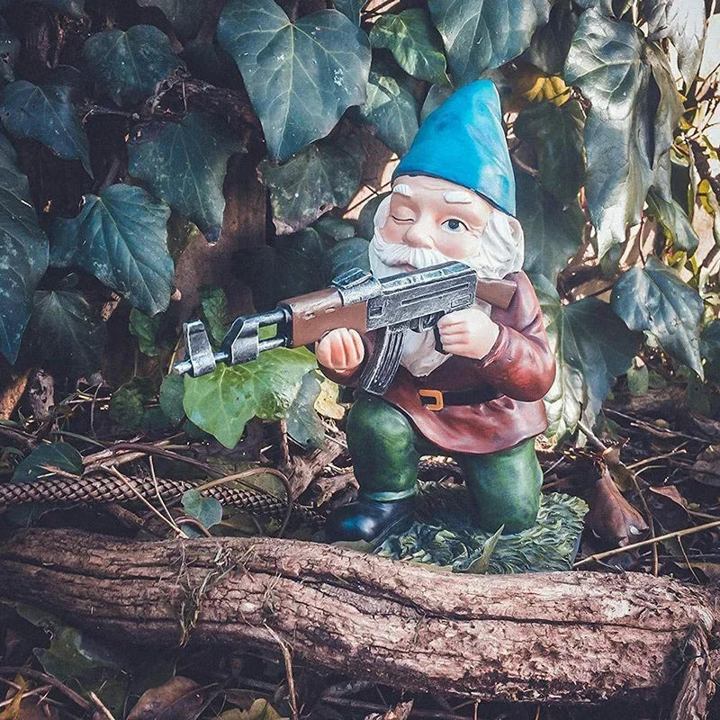 Garden Gnome Warriors – Funny Outdoor Yard Statues