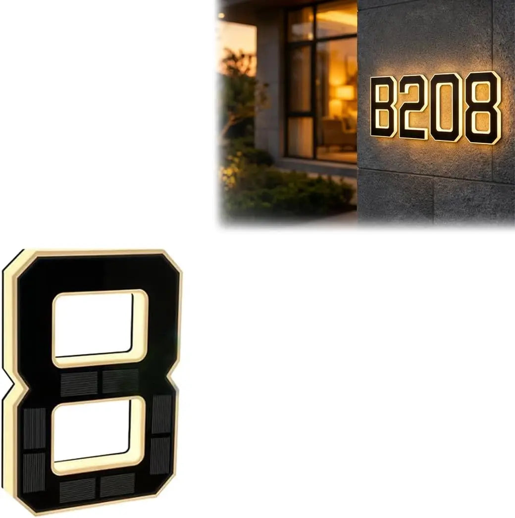 Solar Address Plaque