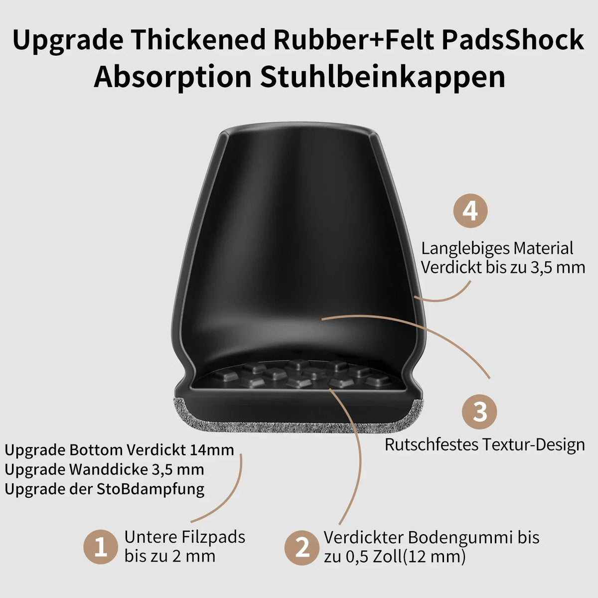 Chair Leg Protectors – 8 Pieces