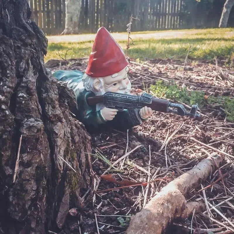 Garden Gnome Warriors – Funny Outdoor Yard Statues