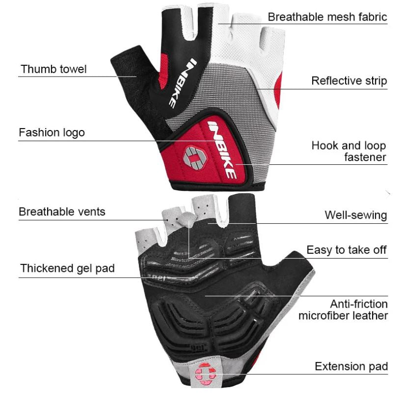 Shockproof GEL Pad Cycling Gloves