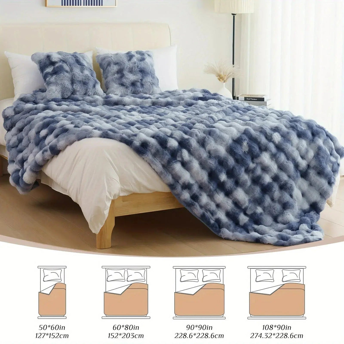 Tie Dye Faux Fur Blanket