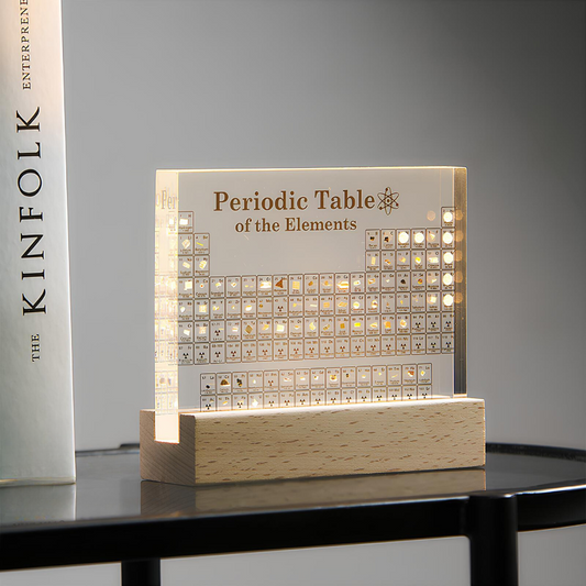 Periodic Table of Real Elements - Educational Acrylic Display
