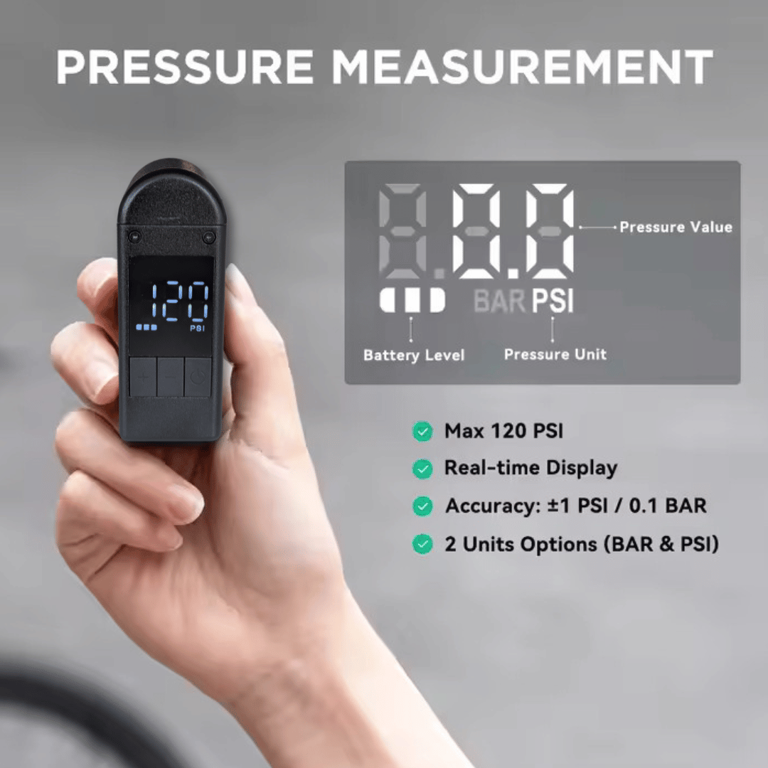 Mini Electric Bike Pump – Portable Air Tire Inflator