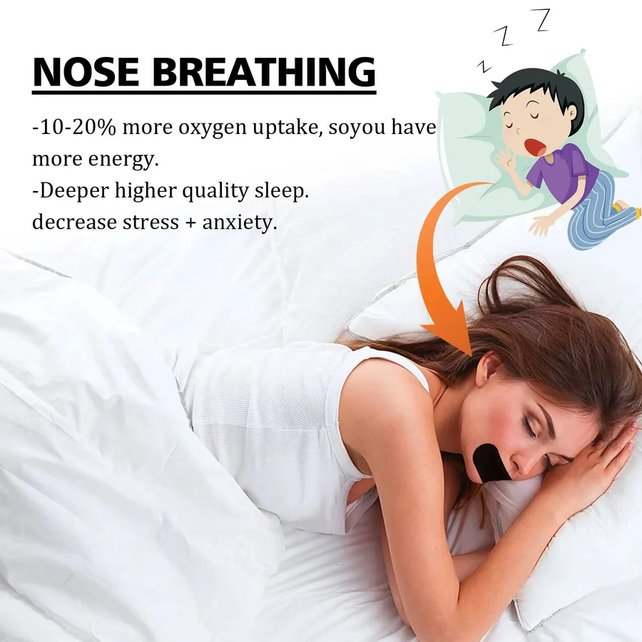 Mouth tape against snoring – Sleep aid & nasal breathing strips