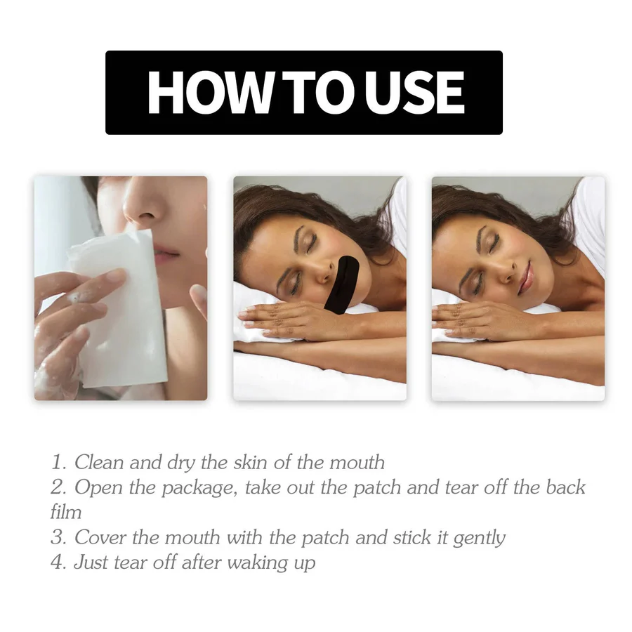 Mouth tape against snoring – Sleep aid & nasal breathing strips