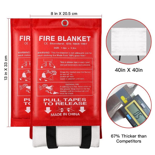 Certified Emergency Fire Blanket - Fibreglass Safety Protection-