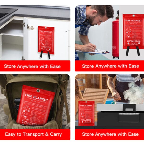 Certified Emergency Fire Blanket - Fibreglass Safety Protection-