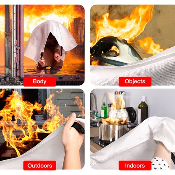 Certified Emergency Fire Blanket - Fibreglass Safety Protection-