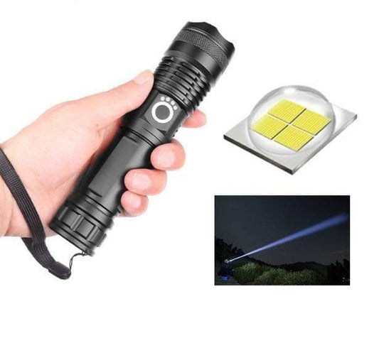 7000 Lumens USB Rechargeable Flashlight for Camping & Outdoors