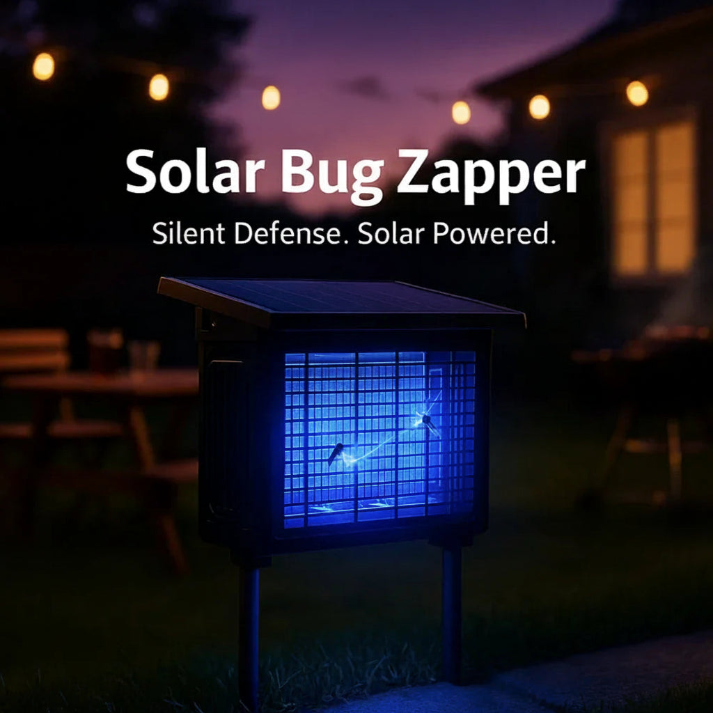 Solar Bug Zapper – Cordless Outdoor Mosquito & Fly Killer, Covers 2,000 Sq.Ft.