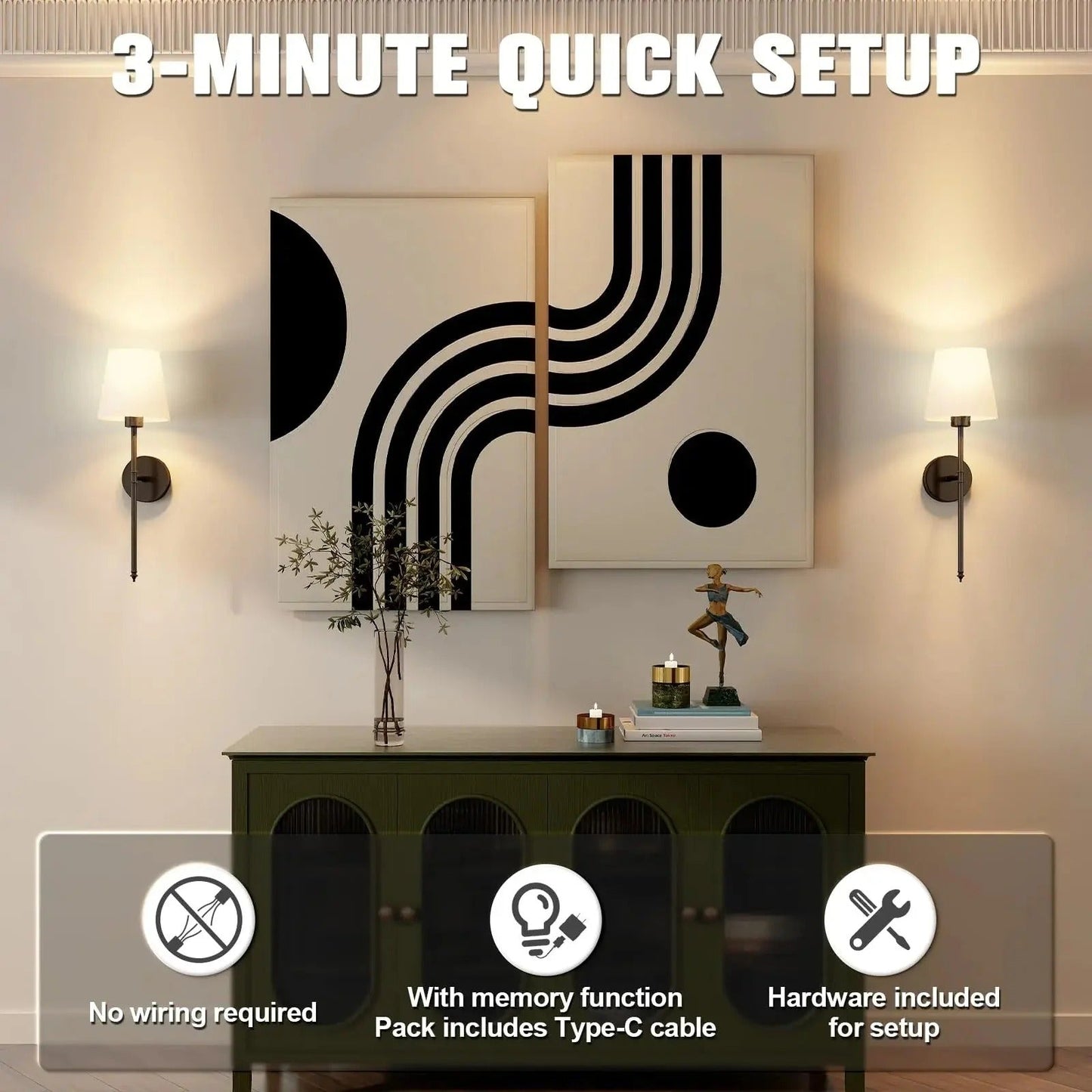 Rechargeable Wireless LED Wall Lights