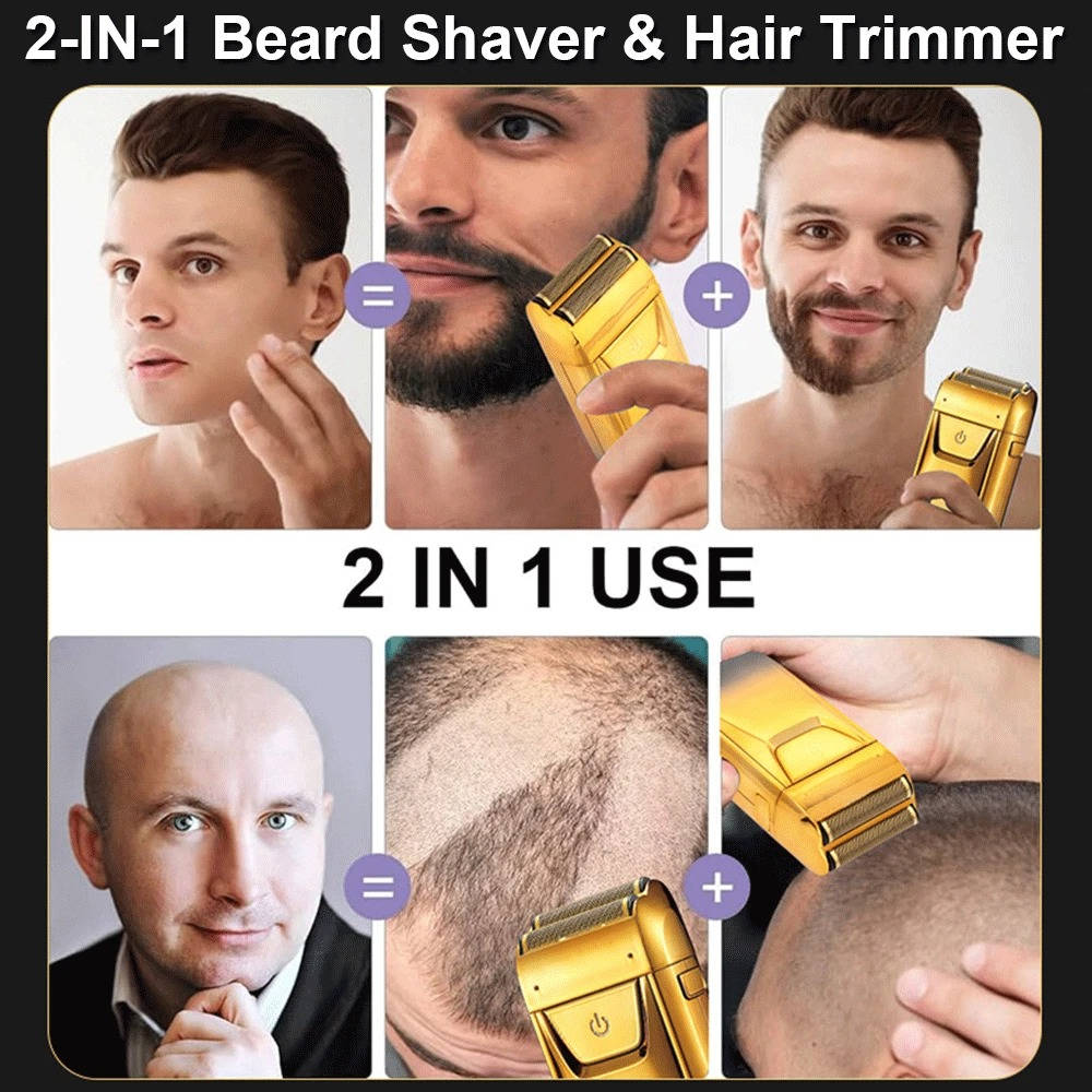 Electric Head & Face Shaver – Bald Grooming Razor