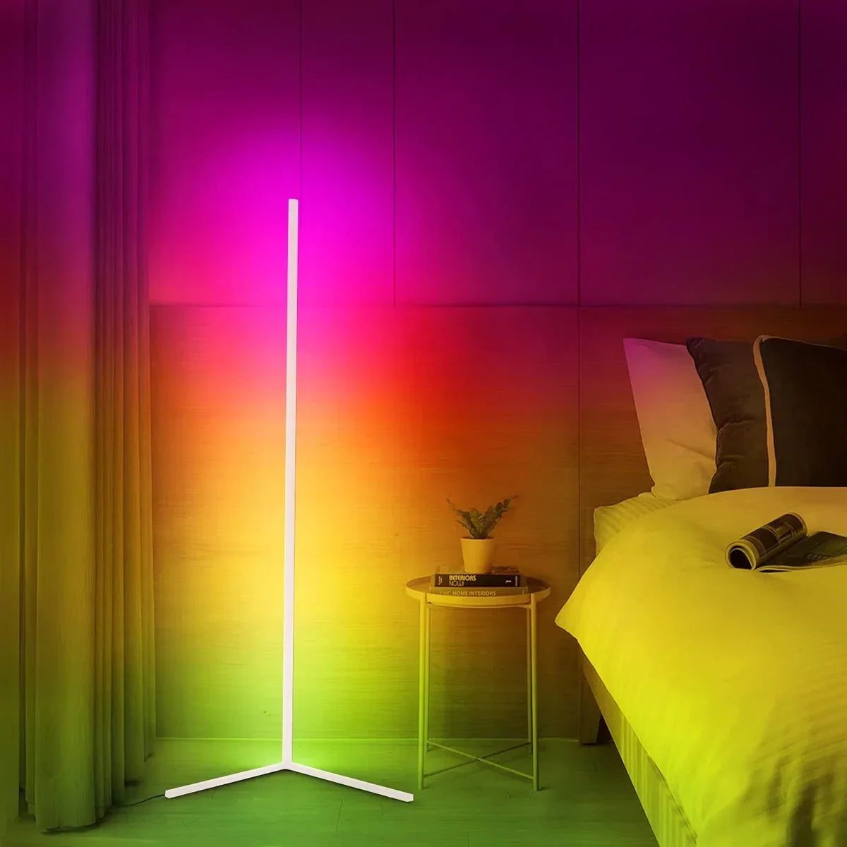 RGB LED Corner Floor Lamp