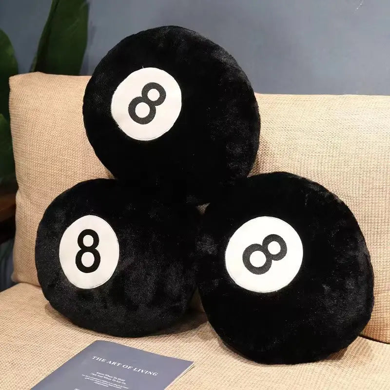 8 Ball Plush Pillow