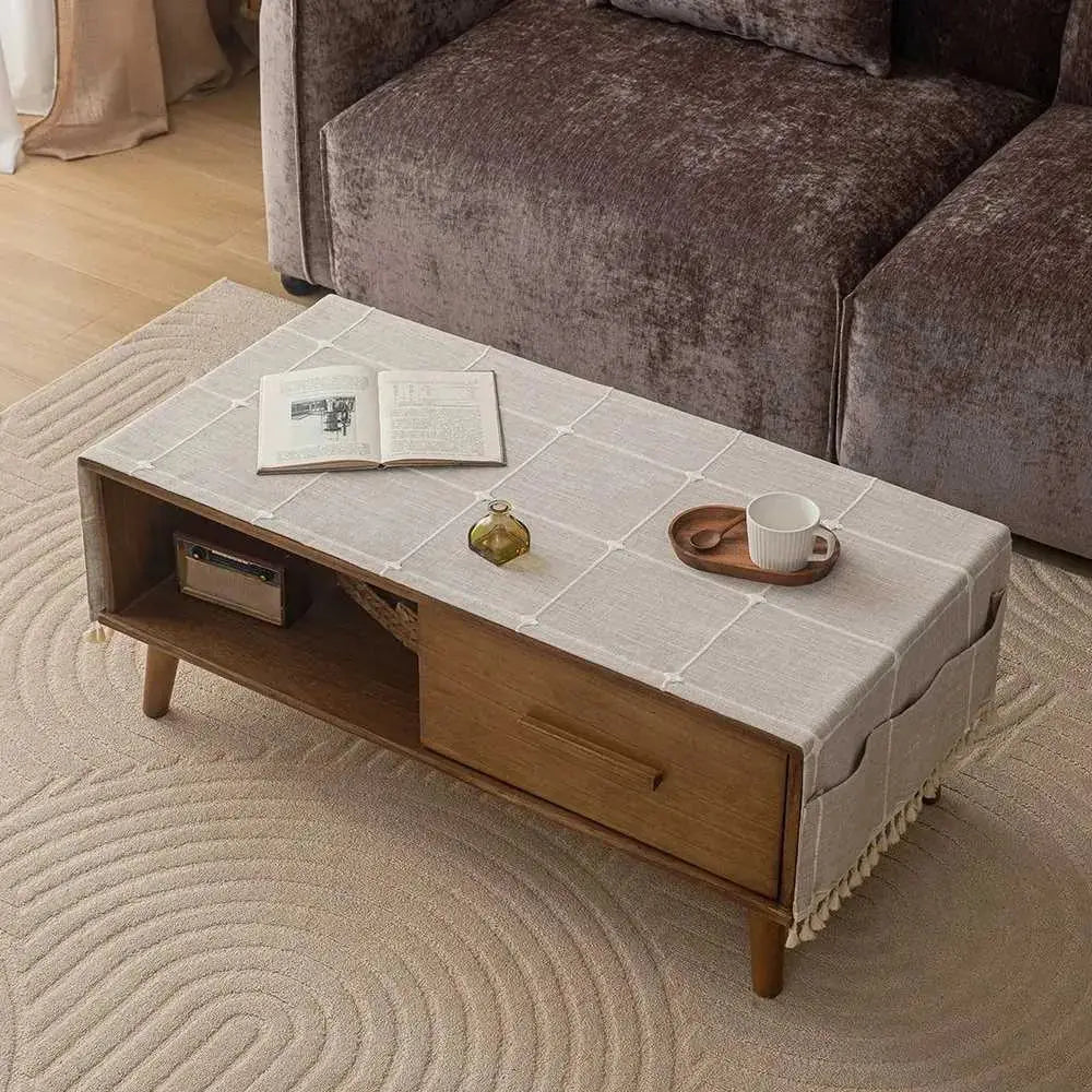 Coffee Table Cover with Pockets