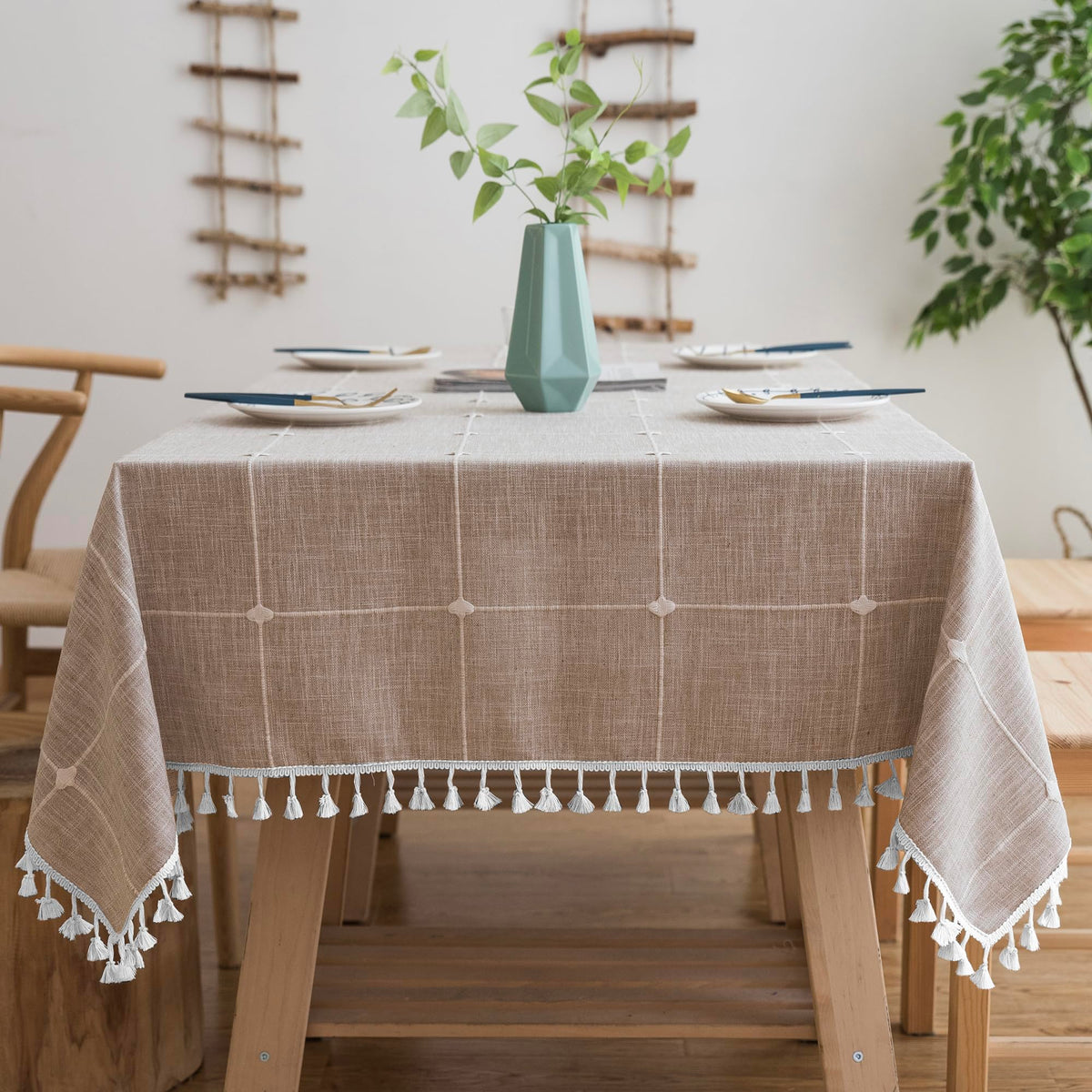 Square Waterproof Farmhouse Tablecloth