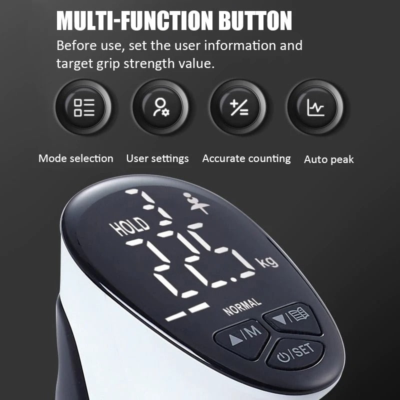 Digital Hand Grip Strength Trainer - Accurate Power Tester