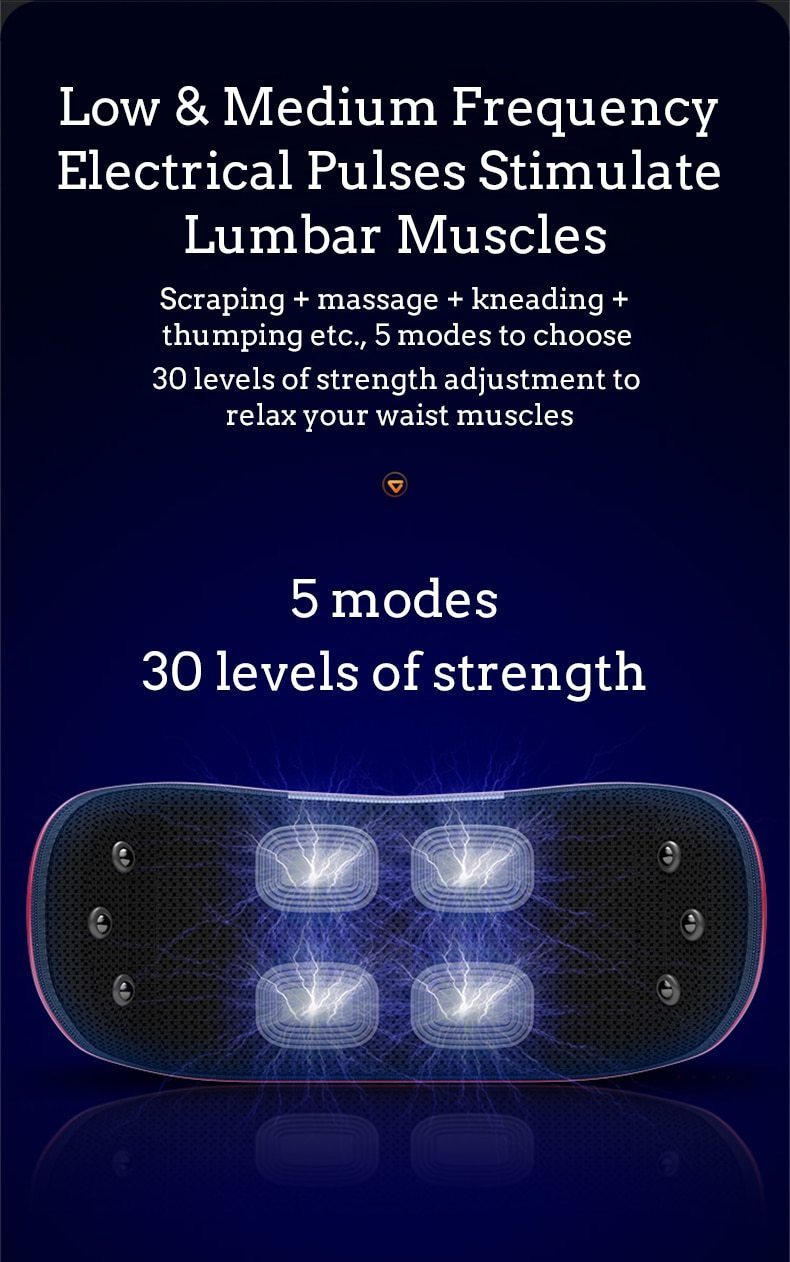 Electric Back Massager - Lumbar Pain Relief & Support