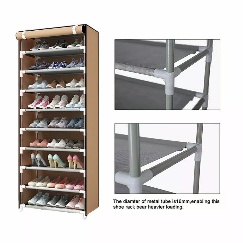Self Standing Shoe Rack Cabinet – Modern & Spacious Shoe Organizer for Entryway Storage