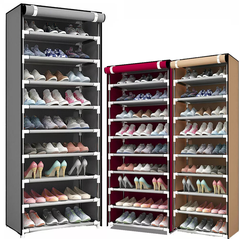 Self Standing Shoe Rack Cabinet – Modern & Spacious Shoe Organizer for Entryway Storage