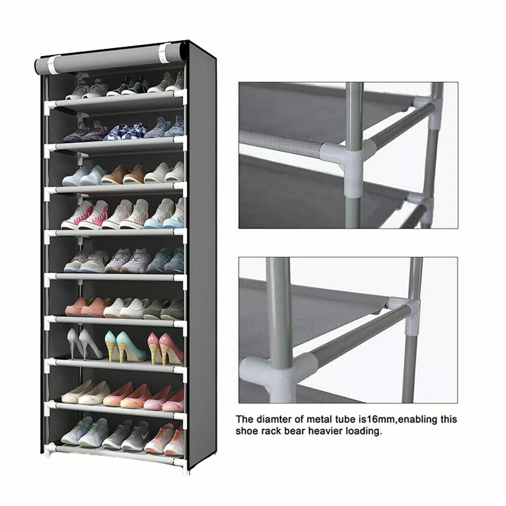 Self Standing Shoe Rack Cabinet – Modern & Spacious Shoe Organizer for Entryway Storage