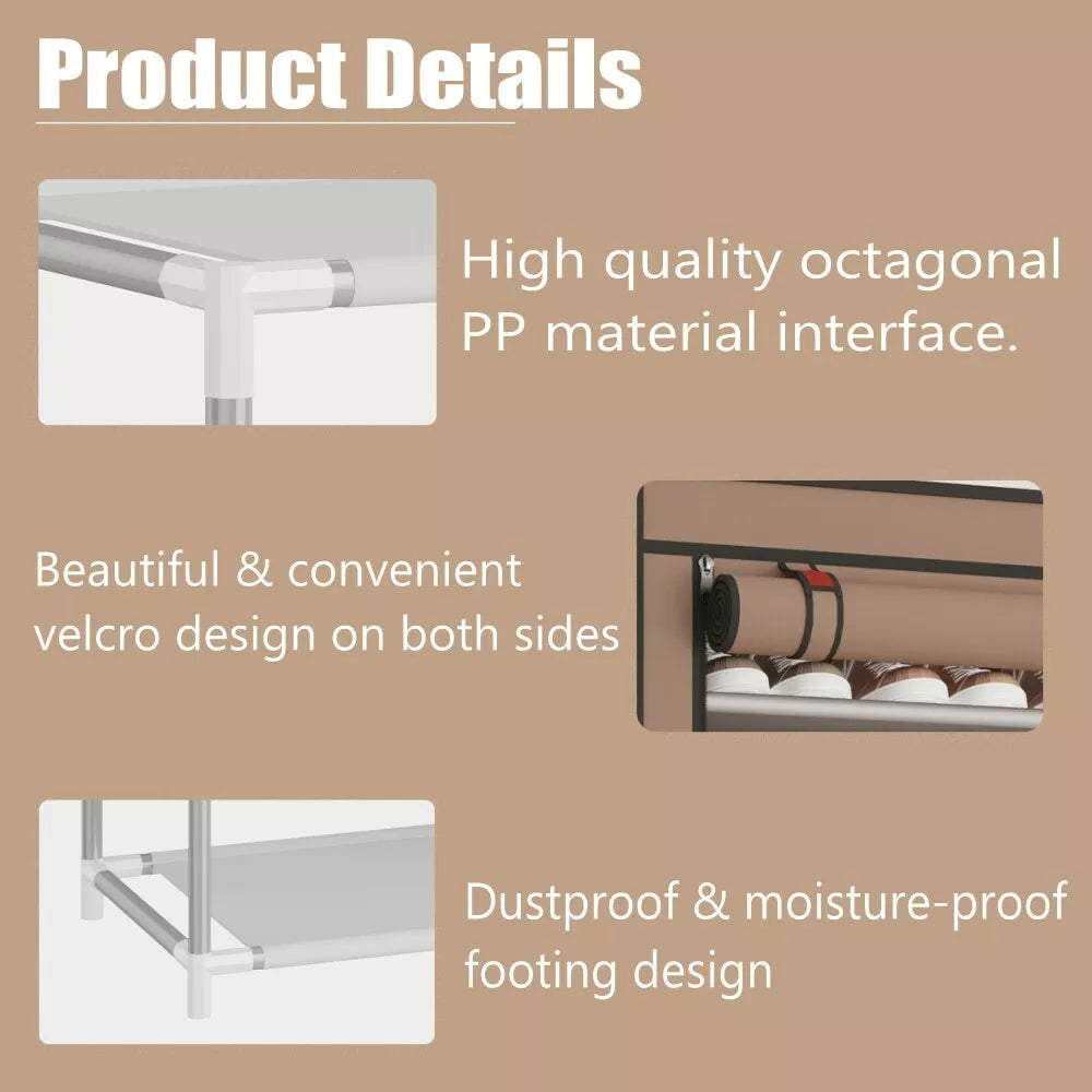 Self Standing Shoe Rack Cabinet – Modern & Spacious Shoe Organizer for Entryway Storage