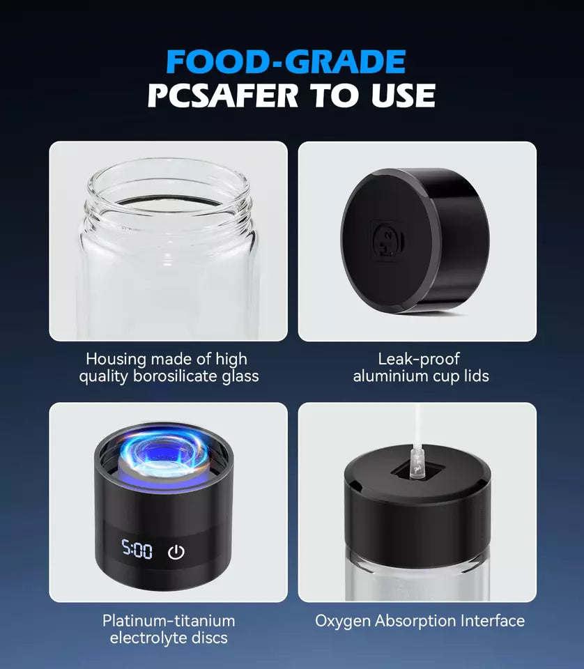 Hydrogen-Infused Water Bottle - Rechargeable