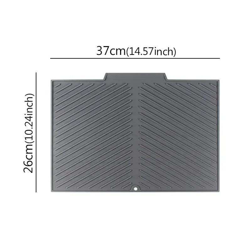 Silicone Dish Drying Mat with Quick-Drain Design