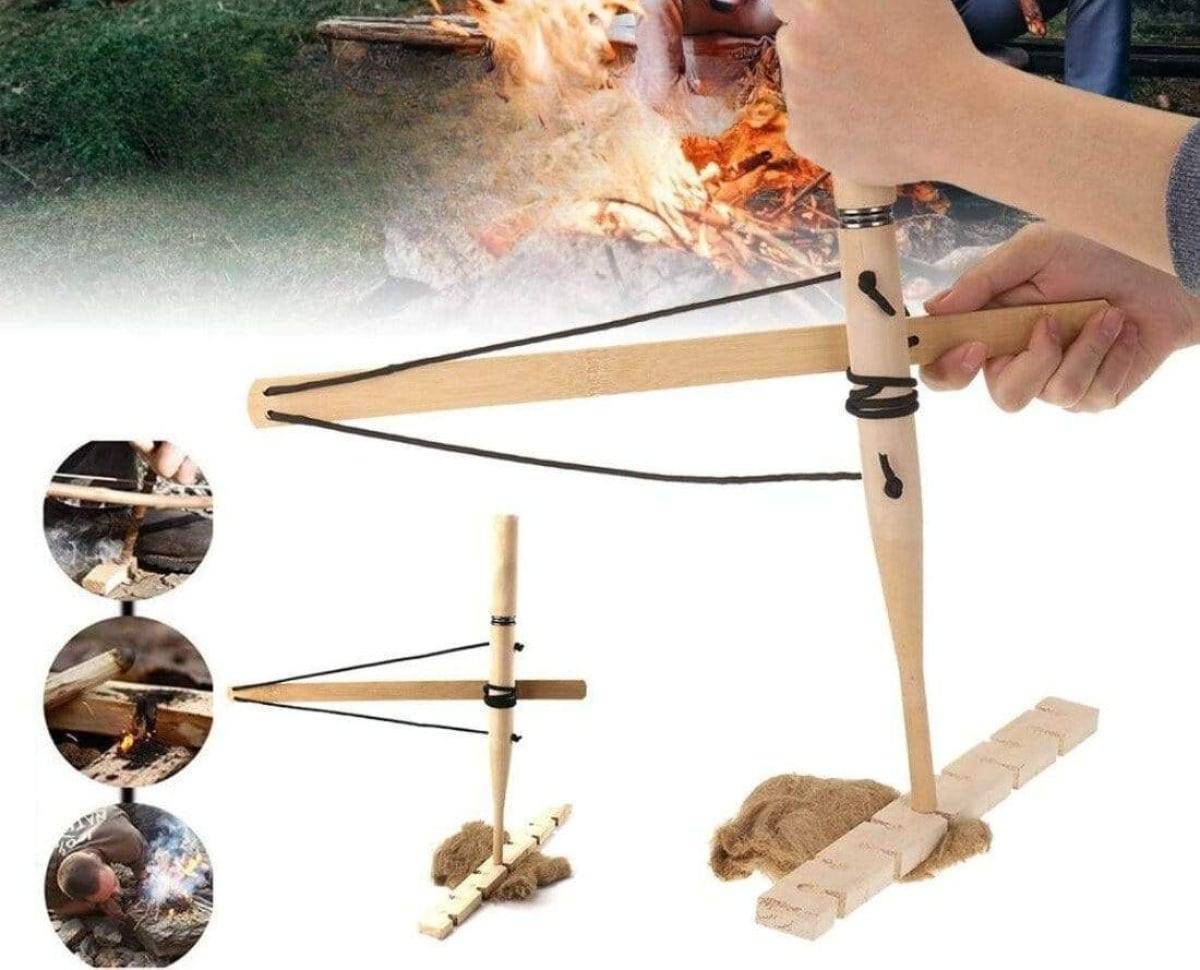 Survival Drilling Wood Fire Starter – Essential Outdoor Tool