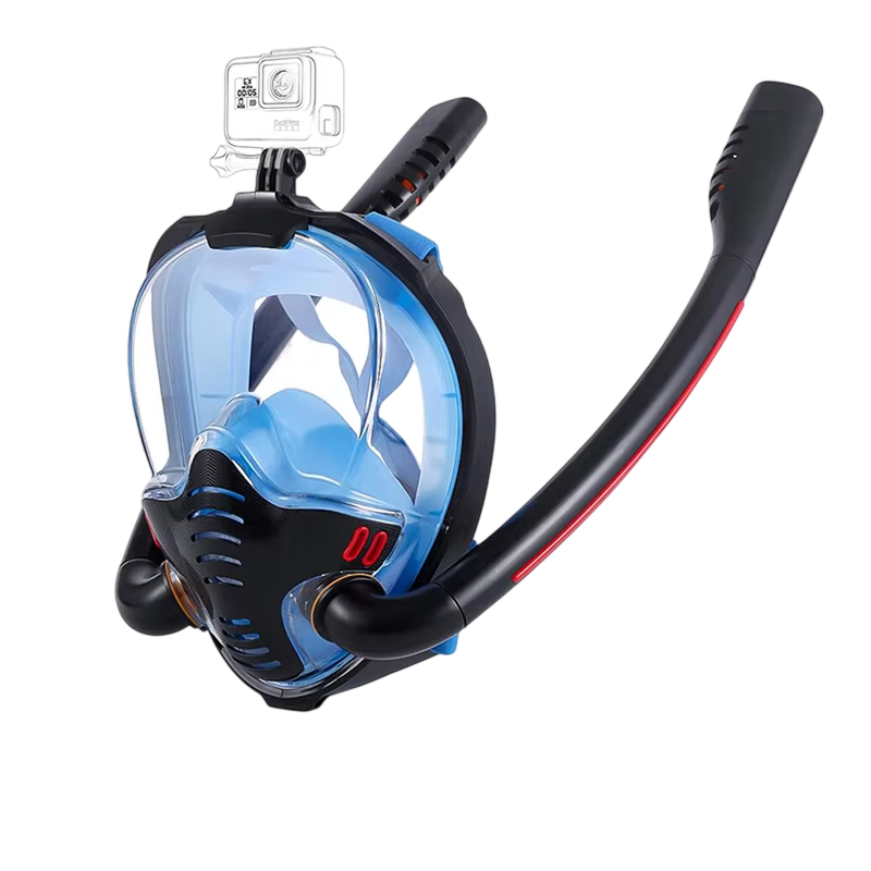Sealenzi 180° Panoramic Full Face Snorkel Mask with Action Camera Mount