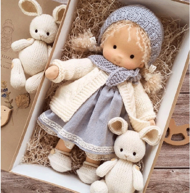 Handmade Waldorf Doll – Organic Soft Educational Toy