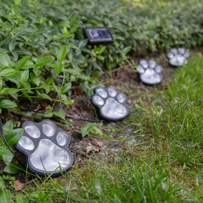 Paw Print Solar Ground Lights – Set of 4 – image 2