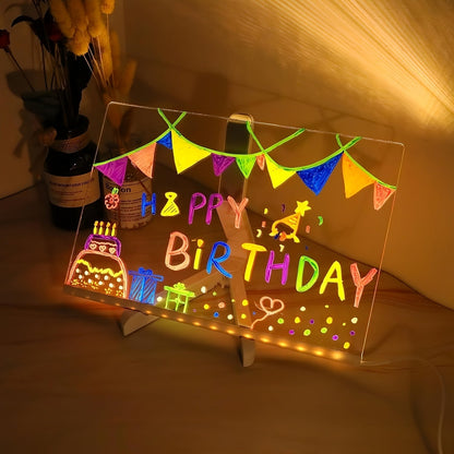 USB LED Message Board with Pens Light-Up Noteboard