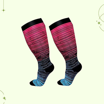 Wide Calf Compression Socks – Plus Size Support Stockings